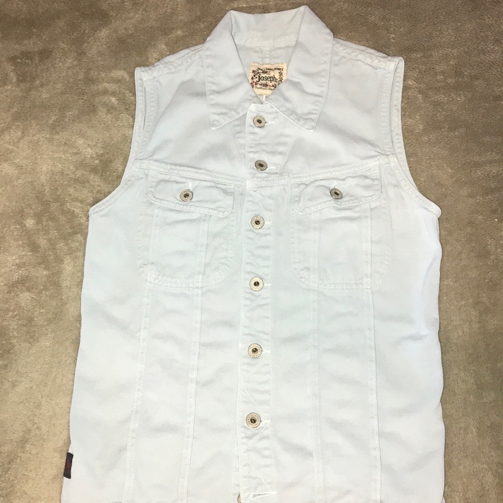 Designer Joseph Paris France SM denim vest top